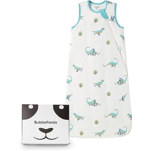 BubblePanda Rayon Made from Bamboo Sleep Sack 0-6 Months 1.0 Tog Soft Toddler Sleeping Sack 3-6 Months for Infant Newborn Babies 2-Way Zipper Baby Wearable Blanket 0-3 Months