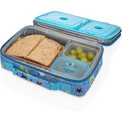 Nuby Insulated Bento Box Lunchbox, Stars