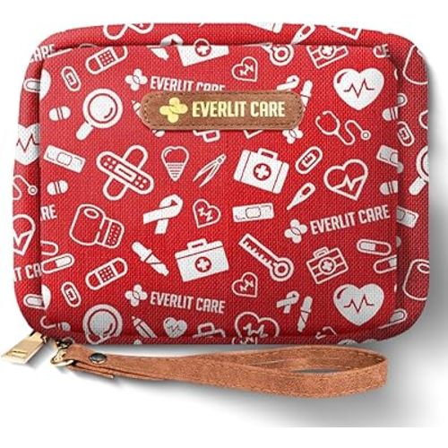 EVERLIT Care Rescue Pack | Family-Friendly First Aid Kit for Kids with 200 Pcs Medical Supplies | Travel-Friendly Compact Storage Bag for Home, Car, Travel, Camping, Adventure (Original)