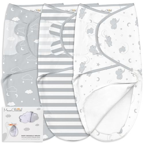 Mama Cheetah Baby Swaddle Blanket with Zipper, Newborn Swaddle Sack, Baby Swaddles Sleep Sack 0-3 Months, Baby Swaddle Wrap with Easy Change Zipper for Baby Boy & Baby Girl, 3-Pack - Small (Pack of 3) - Easy Change - Dream Big