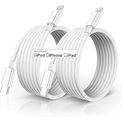 2 Pack USB C to Lightning Cable,10 FT MFi Certified Extra Long iPhone Charger Cord,10 Foot USB Type C to Lightning Fast Cable Compatible with 13/12/11/11Pro/11Max/ X/XS/XR/XS Max/8/7/6/SE/iPad