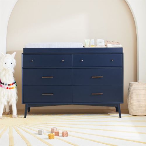 Mid-Century 6-Drawer Changing Table (56")