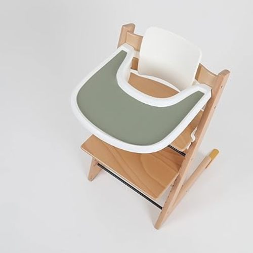 Silicone Tray placemat Compatible with Stokke Tripp Trapp High Chair Tray (Sage Green)