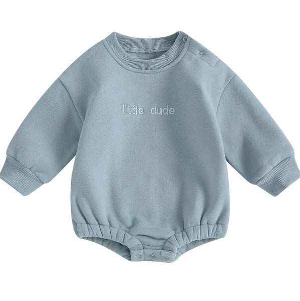 VISGOGO Newborn Infant Baby Boy Girls Oversized Romper Little Dude Sweater Onesie Coming Home Outfit Neutral Clothes
