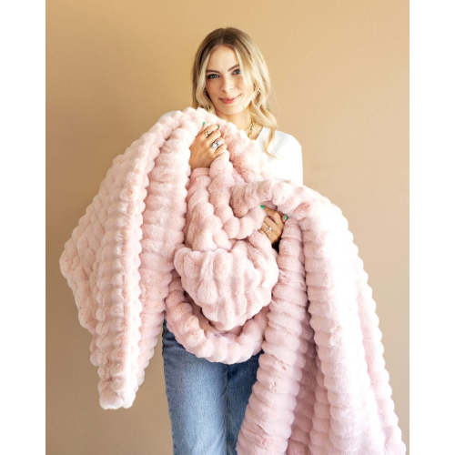 Ripple Blush Plush Blanket