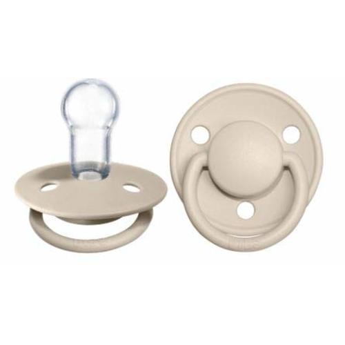 BIBS de Lux Baby Pacifier | BPA-Free Silicone | Made in Denmark | Vanilla 2-Pack (One Size)