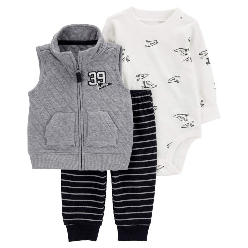 Baby 3-Piece Quilted Sports Little Vest Set - Carter's | Carter's