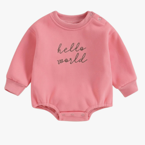 VISGOGO Newborn Infant Baby Boy Girls Oversized Romper Little Dude Sweater Onesie Coming Home Outfit Neutral Clothes