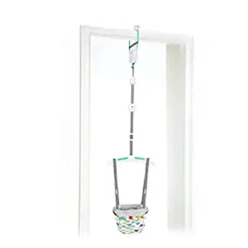 Bright Starts Playful Parade Door Jumper for Baby with Adjustable Strap, 6 Months and Up, Max Weight 26 lbs