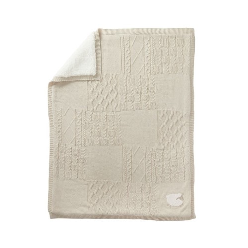 Patchwork Cable Heirloom Animals Baby Blanket Collection