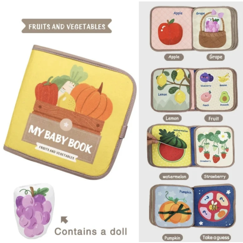 Quiet Book for Toddler Animal Cognitive Fabric Activity