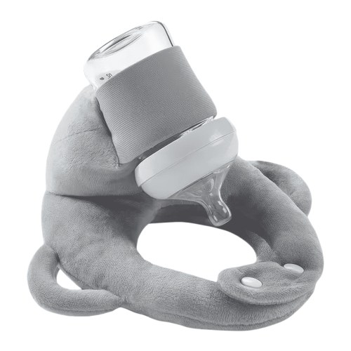 LHYXU Bottle Holder Pillow for Feeding,Ergonomic Nursing Aid and Bottle Support,Washable Secure Grip for Hands-Free Feeding Suitable(Gray)