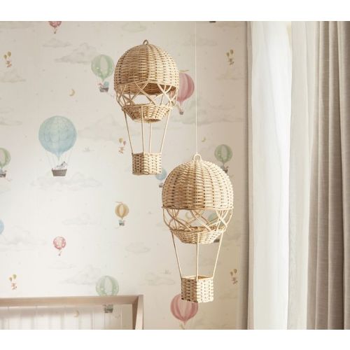 Rattan Hot Air Balloon Mobile