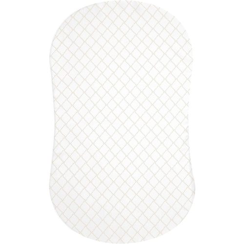 HALO BassiNest Fitted Sheet – 100% Cotton, Soft and Breathable Bassinet Sheet for Babies, 30” x 16” Pre-Shrunk Sheet, Nautical Net