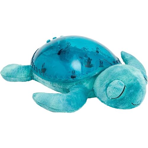Cloud b Ocean Projector Nightlight with 2 White Noises & 2 Soothing Sounds | Adjustable Settings | Cry Sensor | Tranquil Turtle - Aqua (Rechargeable)