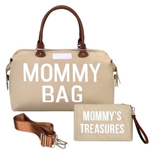 Lomubue Diaper Bag Large Capacity Letters Embroidery Double Handle Strap Mommy Hospital Travel Bag for Outdoor