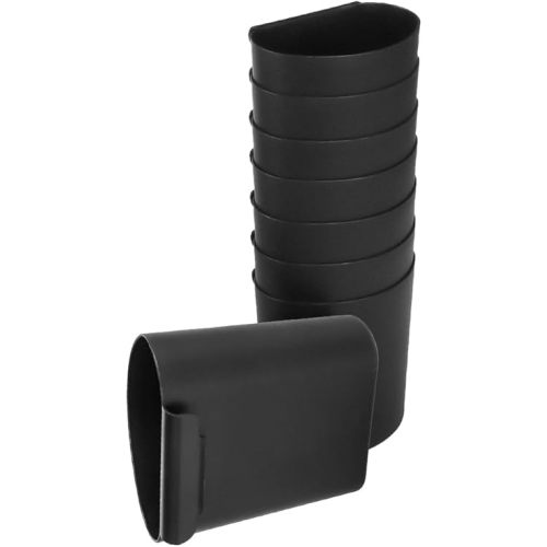 8pcs Hanging Cup Holder,Rolling Cart Accessories,Utility Cart Accessories for Art Craft Supplies,Space Saving Kitchen Storage Organizer Bins,Desk Pencil Holder Makeup Organizers,Small Black