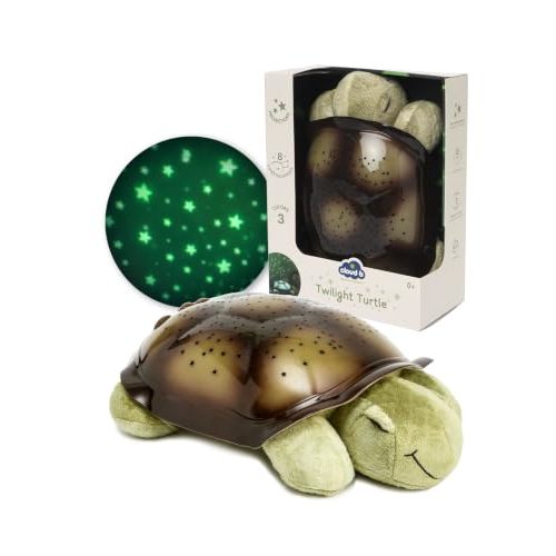Cloud b Calming Nightlight Star Projector | Gentle Brightness | 3 Colors | 8 Constellations | Auto-Shutoff | Twilight Turtle Green