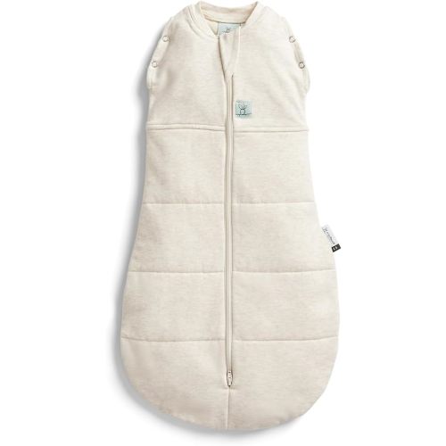 ergoPouch Cocoon Swaddle Sack 2.5 TOG - Baby Sleep Sack, Gentle Snug Fit Helps Calm Startle Reflex, Ideal for Arms In/Out Sleeping, Soft Breathable Fabric for Better Sleep (3-6 Months, Oatmeal Marle)