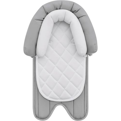 Pro Goleem Infant Car Seat Insert, Babybody Support for Toddler, Soft Minky Preemie Car Seat Insert, 2-in-1 Reversible, Perfect for Carseats, Strollers, Swings, White and Grey