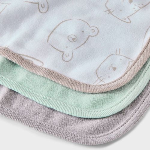 Baby 6pk Washcloth Set - Cloud Island™ Gray