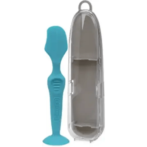 Dr. Talbot's Diaper Cream Brush for Babies - Diaper Rash Cream Applicator with Suction Base and Hygienic Case - Full Size - Aqua Blue