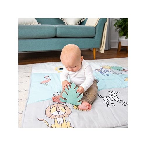 aden + anais Essentials Muslin Swaddle Blankets, Newborn Receiving Blanket for Swaddling, 100% Cotton Baby Swaddle Wrap, 2 Pack, Safari