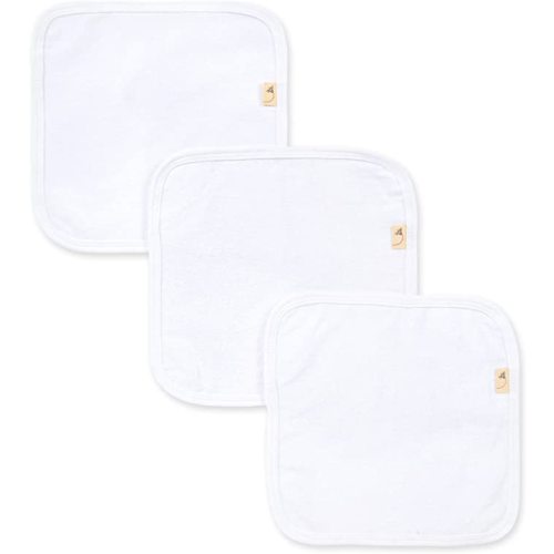 Burt's Bees Baby Infant Washcloths, 100% Organic Cotton, Soft and Super Absorbent Knit Terry Wash Cloth - 3 Pack Set