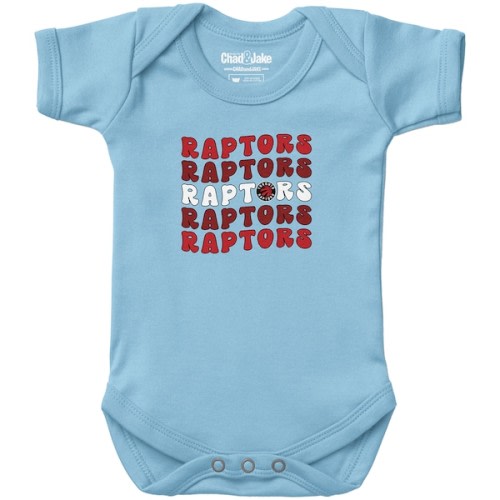Newborn & Infant Toronto Raptors Chad & Jake Light Blue Groovy Bodysuit