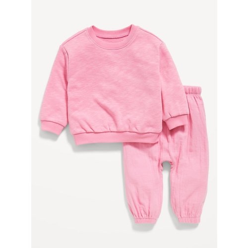 Unisex Crew-Neck Sweatshirt & Jogger Pants Set for Baby