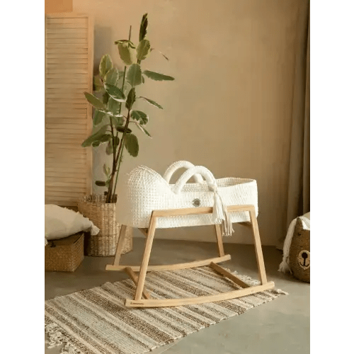 Baby Moses Basket with Round Hood | Unique, Handmade by Anzy Home