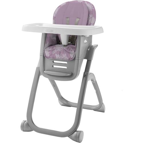 Graco DuoDiner DLX Highchair, 6 Stages of Use – Infant to Baby High Chair, Infant to Toddler Booster Seat, Youth Stool, 5 Adjustable Height Positions, Lilac Mod