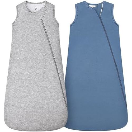 HAPIU Unisex Rayon Made from Bamboo Baby Sleep Sack TOG 1.0, 2-Way Zipper YKK, Wearable Blanket Baby