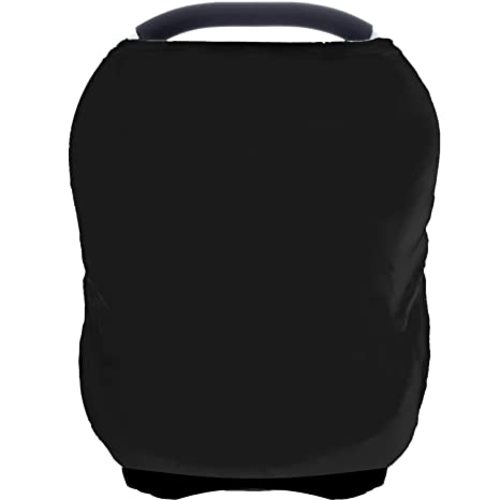 Car Seat Covers for Babies - Multi- use Nursing Carseat Canopy, Breastfeeding Covers, Baby Shower Gifts for Boys and Girls (Pure Black)