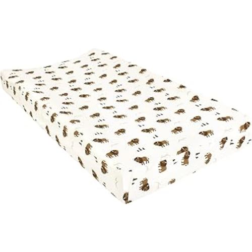 Hudson Baby Unisex Baby Changing Pad Cover, Wild Buffalo, One Size
