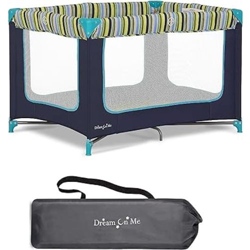 Zodiak Portable Playard in Navy, Lightweight, Packable and Easy Setup Baby Playard, Breathable Mesh Sides and Soft Fabric - Comes with a Removable Padded Mat