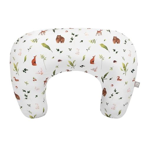 Boppy Nursing Pillow, Neutral Plants and Animals, Larger, More Supportive Pillow for Breastfeeding and Bottle Feeding, Firmer, Higher, Larger Area Than Original Nursing Pillow