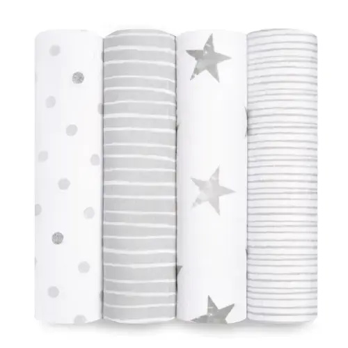 Dusty Cotton Muslin Swaddle 4pk | aden + anais