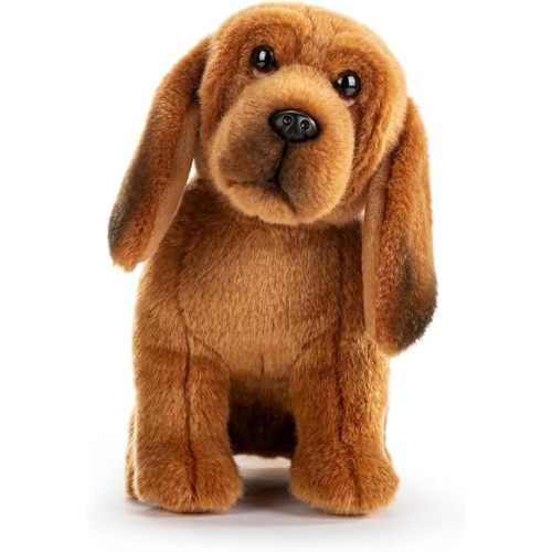 DEMDACO 5004810084 Animalcraft Bloodhound Dog Soft Brown 10.5 x 8.5 Inch Polyester Soft Cuddly Plush Stuffed Animal