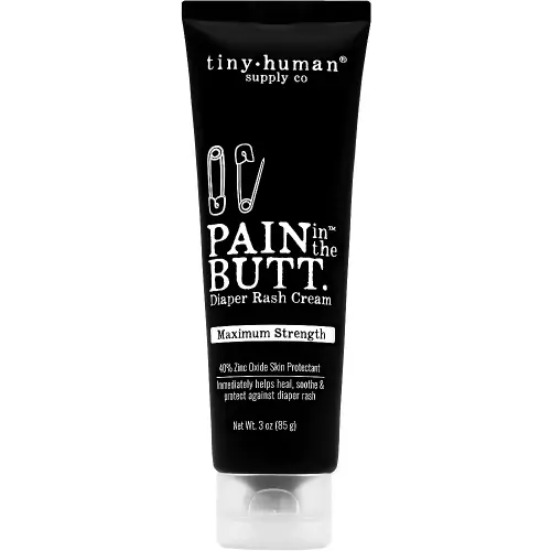 Pain in The Butt MAX Diaper Rash Cream, 3oz, 40% Zinc Oxide, 1-Pack, Natural Ingredients, Petrolatum Free, Soothing, Rapid Relief and Protection for Baby