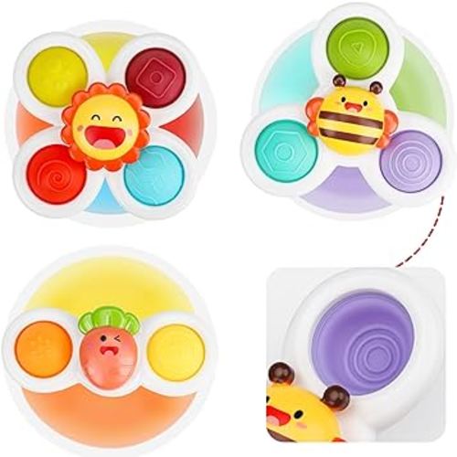 Bath Toys for Toddlers Age 1 2 3 Year Old Girl Boy, Preschool New Born Baby  Bathtub Water Toys, Durable Interactive Multicolored Infant Toy, Lovely  Monkey Caterpillar, 2 Strong Suction Cups 