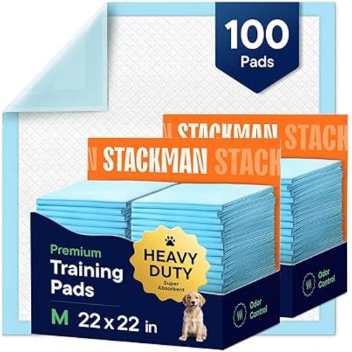 Puppy Pads Pet Pee Pads for Dogs & Puppy Training - 100 Count - Potty Pads for Dogs 22" x 22" Leak-Proof Dog Pee Pads - Quick-Dry Surface - Heavy Duty Absorbent Disposable Dog Wee Pad Bulk Pack