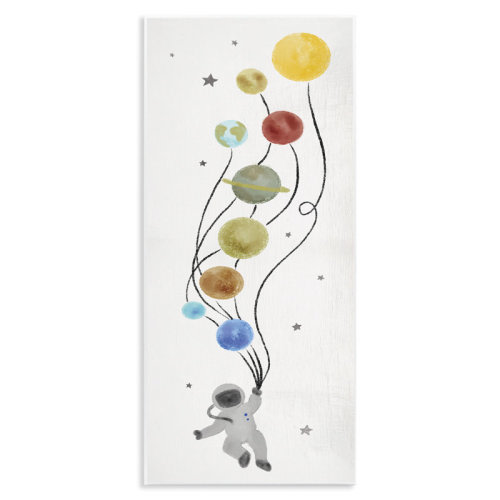 Isabelle & Max™ Whimsical Astronaut Floating Balloon Planets Stars | Wayfair