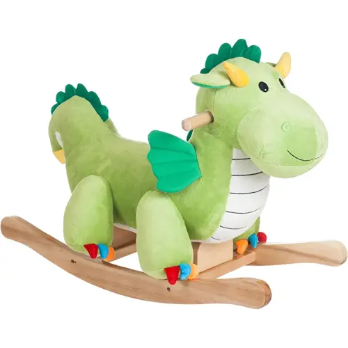 Happy Trails Rocking Dagwood Dragon, 27" Lx14 Wx19:H, Model Number: 80-C7051 , Green