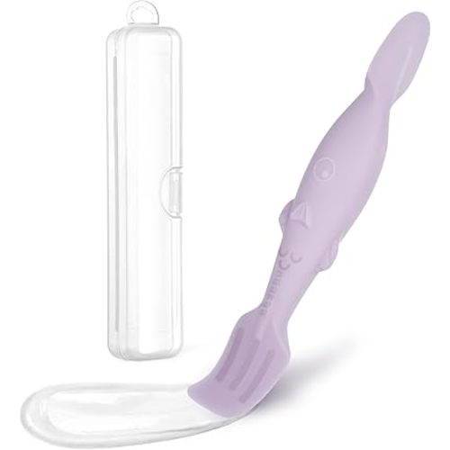 haakaa Baby Diaper Cream Spatula, NoMess Dual-Ended Silicone Diaper Rash Cream Applicator with Hygienic Case, Butt Spatula for Baby