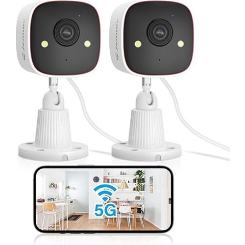 Jennov Outdoor/Indoor Security Cameras 5Ghz/2.4Ghz, 2K HD Wireless WiFi/Color Night Vision/AI Human Motion Detection /2-Way Audio/IP66 Waterproof Pet Dog Cat Baby Monitor Camera for Home Security