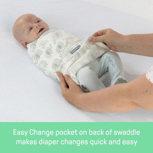 Swaddleme By Ingenuity Monogram Collection Swaddle Wrap, For Ages 0-3 Months - Rising Sun - 3pk