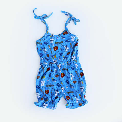 Crown Town Doodle - Shoulder Tie Romper
– Kansas City Keiki