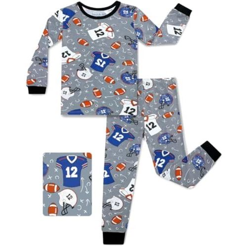 Bamboo Viscose Toddler Pajamas Boys Girls Baby Car Pjs Sets 12M-8Y Kids 2pcs Long-Sleeve Sleepwear Snug fit