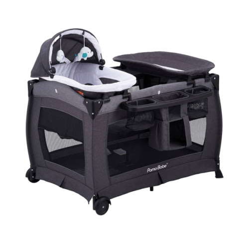 Pamo Babe Portable Playpen Foldable Playard for Baby and Toddler Mattress, Changing Table for Newborn Portable Playard